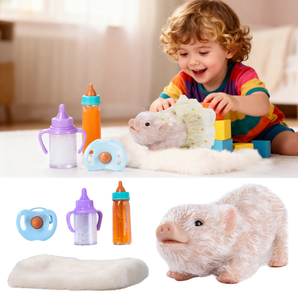 Kids Toys New Born - Mini Silicone Animal Piggy Baby Doll