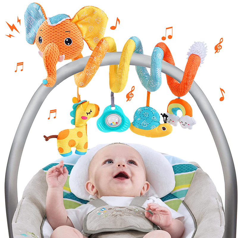 Kids Toys New Born - Car Seat Toys Infant Color Elephant