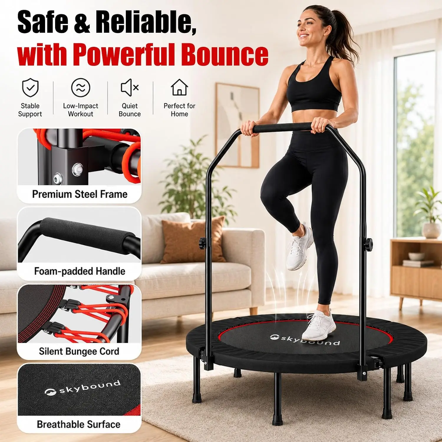 Rebounder Trampoline for Adult - огляд і ціна Trampoline Mini Indoor