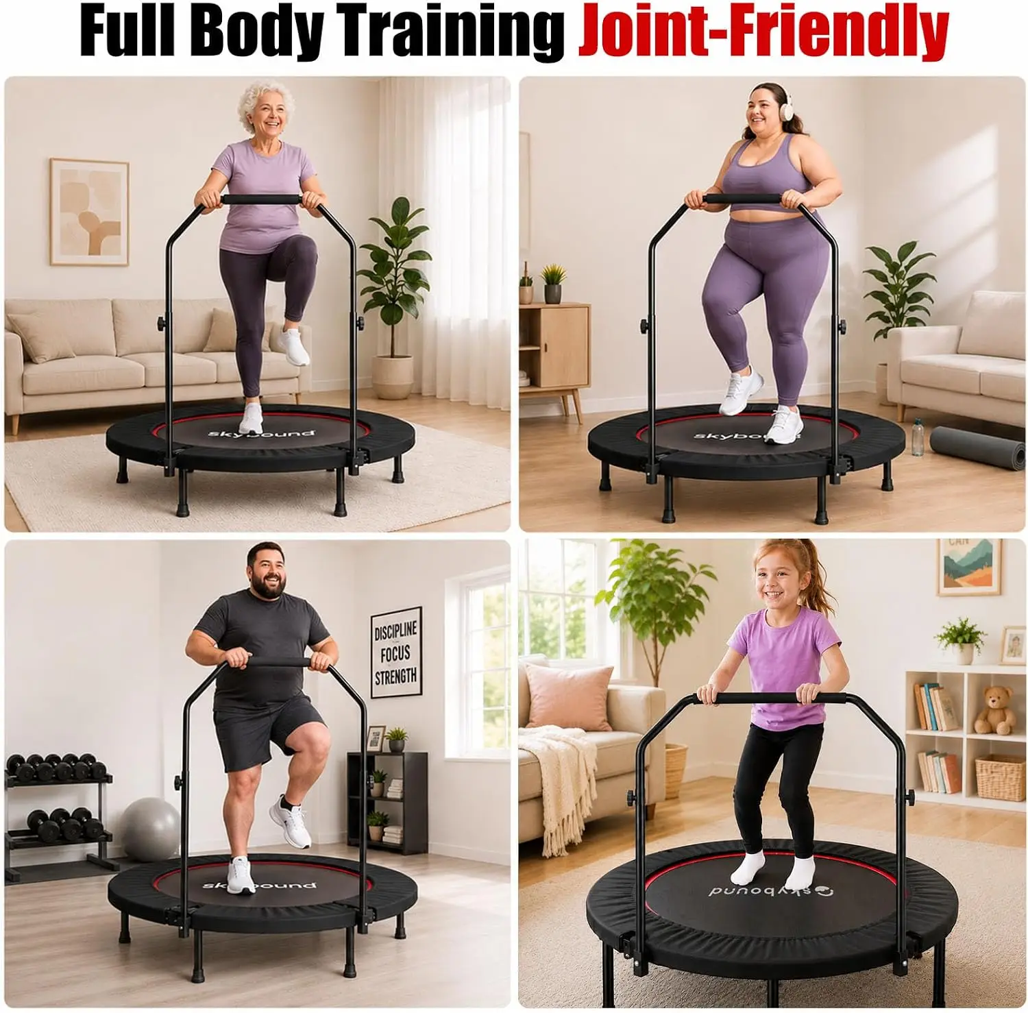 Rebounder Trampoline for Adult - огляд і ціна Trampoline Mini Indoor