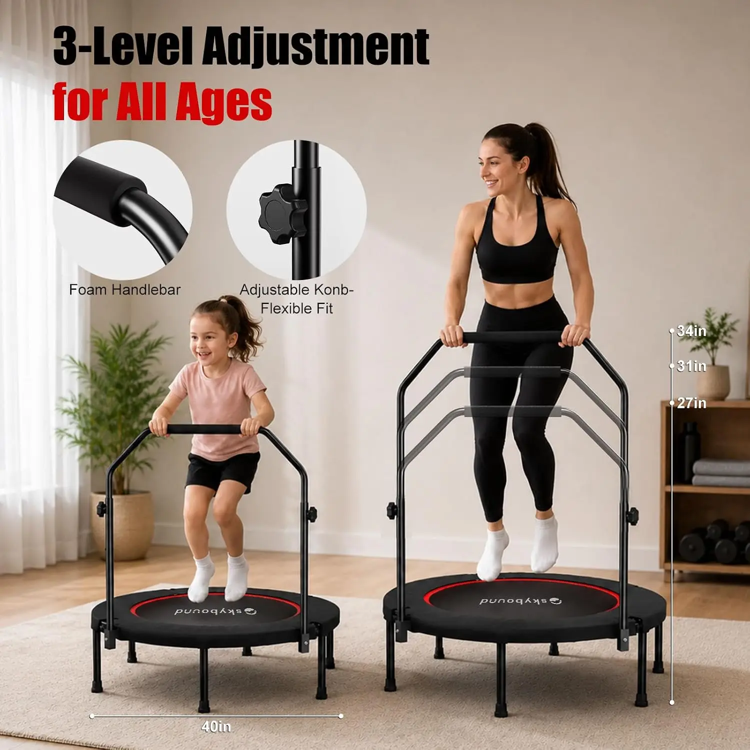 Rebounder Trampoline for Adult - огляд і ціна Trampoline Mini Indoor