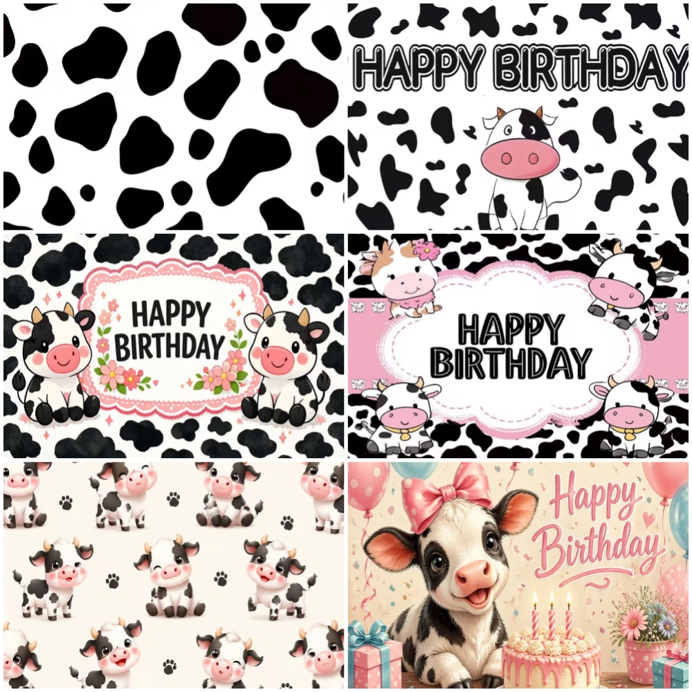 Black White Cow Birthday Party - огляд і ціна Banner Kids Toys