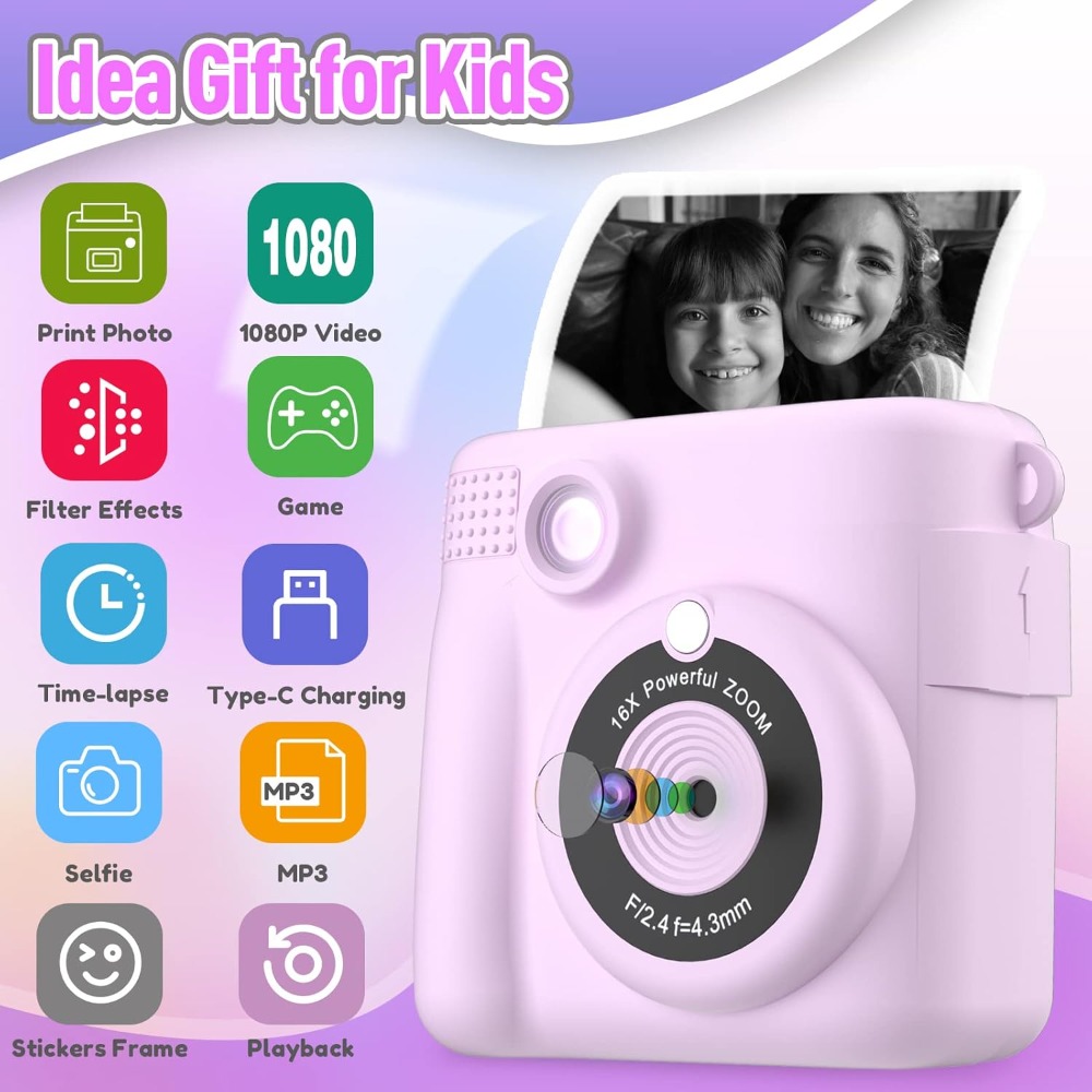 Instant Print Camera for Kids, - огляд і ціна Toys For Kids Video