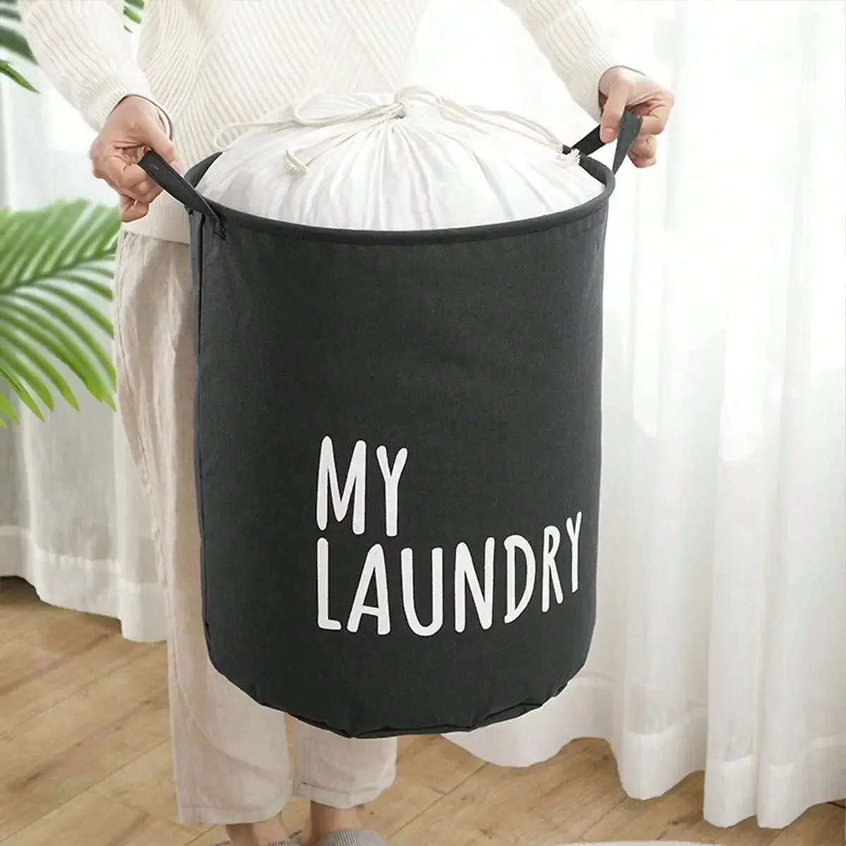 Foldable Drawstring Laundry Ha - огляд і ціна Kids Toys Basket