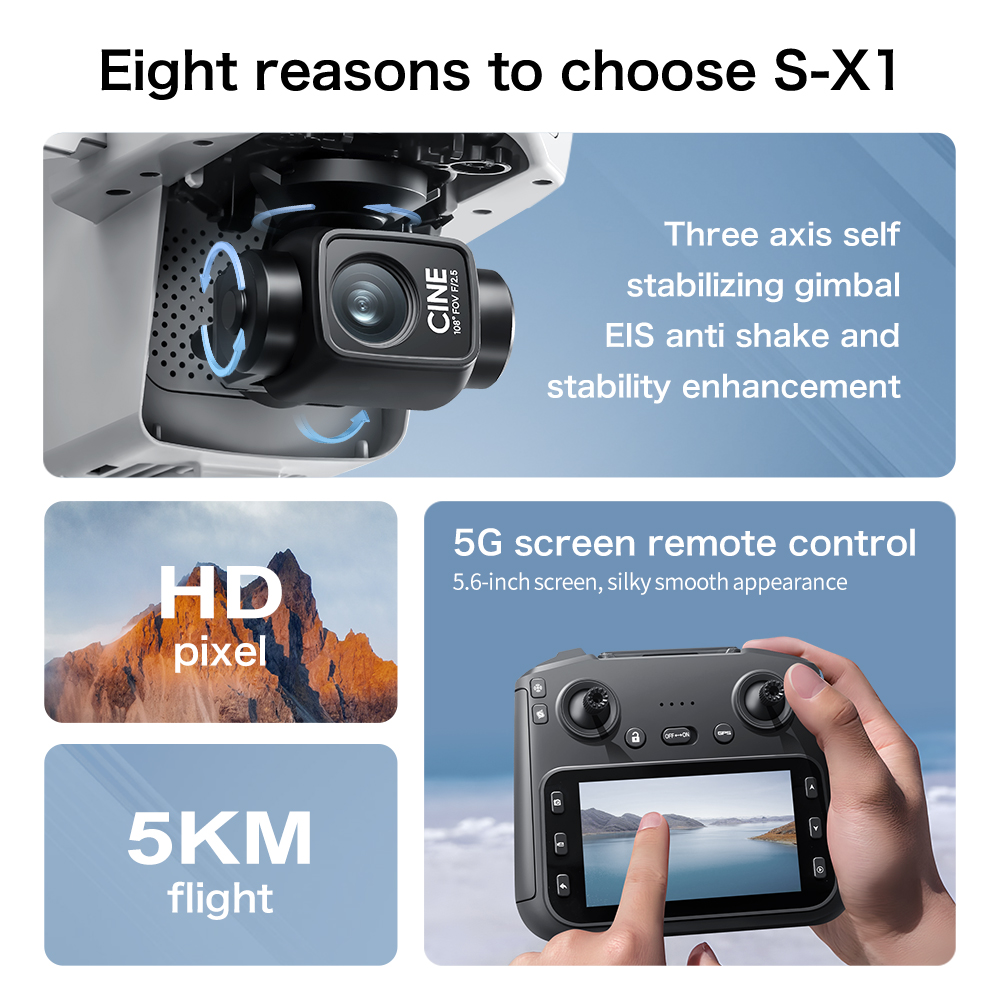 Original S-X1 Drone 8K HD Prof - огляд і ціна Toys For Kids Video