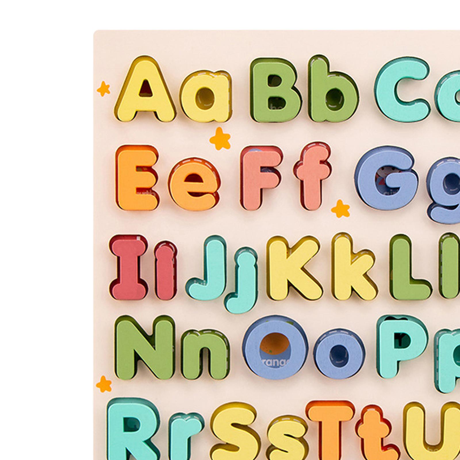 Wooden Alphabet Puzzle Toy for - огляд і ціна Kids Toys Cartoon Images