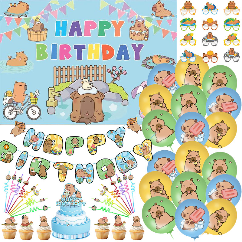 Cartoon Capybara Party Supplie - огляд і ціна Banner Kids Toys