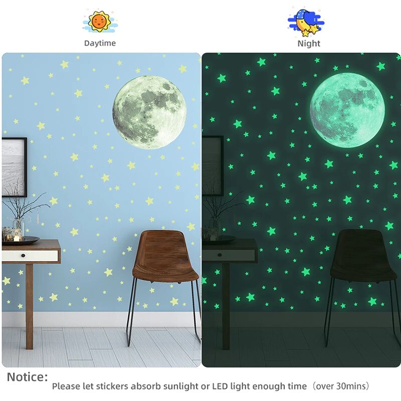 103pcs Luminous Moon and Stars - огляд і ціна Glow In Dark Stars