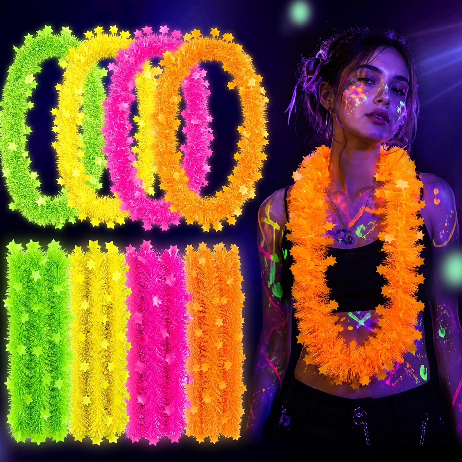 5-Star Lei Necklace Tassel Gar - огляд і ціна Glow In Dark Stars