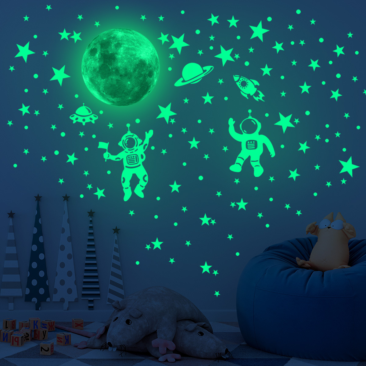 Luminous Moon Stars Wall Stick - огляд і ціна Glow In Dark Stars